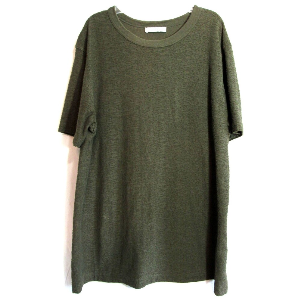 Samsoe Samsoe Green Textured Mandoli Short Sleeve T Shirt Size Medium EUC